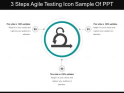 3 steps agile testing icon sample of ppt