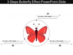 3 steps butterfly effect powerpoint slide
