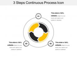 3 steps continuous process icon