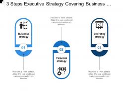 3 Steps Executive Strategy Covering Business Financial And Operational Strategy