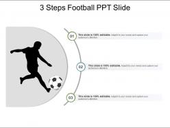 3 steps football ppt slide