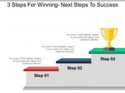 3 steps for winning next steps to success example of ppt