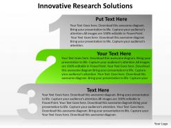 3 steps innovative research solutions with 1 2 3 outlines powerpoint diagram templates graphics 712