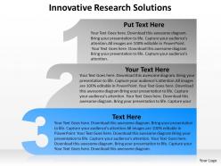 3 steps innovative research solutions with 1 2 3 outlines powerpoint diagram templates graphics 712