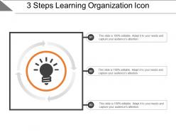 3 steps learning organization icon example of ppt