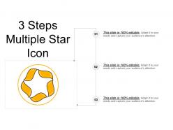 3 steps multiple star icon powerpoint guide