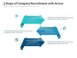3 Steps Of Company Recruitment With Arrow