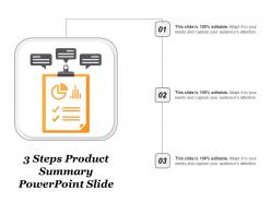 3 steps product summary powerpoint slide