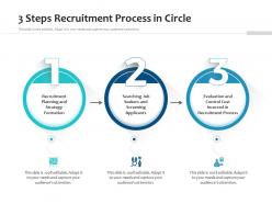 3 steps recruitment process in circle