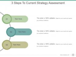 3 steps to current strategy assessment sample of ppt