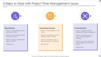 3 Steps To Deal With Project Time Management Issues