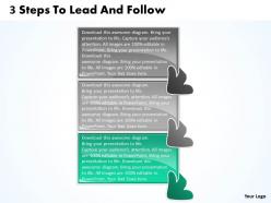 3 steps to lead and follow flowchart free powerpoint templates