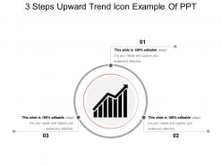 3 Steps Upward Trend Icon Example Of Ppt