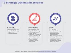 3 strategic options for services market ppt powerpoint presentation pictures ideas