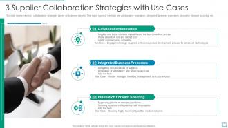 3 supplier collaboration strategies with use cases