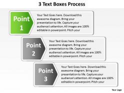 3 text boxes stacked up with labels on side process powerpoint diagram templates graphics 712