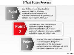 3 text boxes stacked up with labels on side process powerpoint diagram templates graphics 712