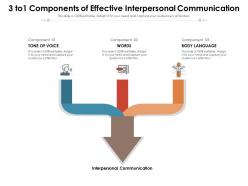 3 to1 components of effective interpersonal communication