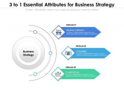 3 to 1 essential attributes for business strategy