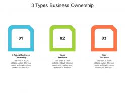 3 types business ownership ppt powerpoint presentation styles example topics cpb