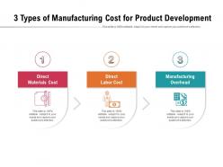 3 types of manufacturing cost for product development