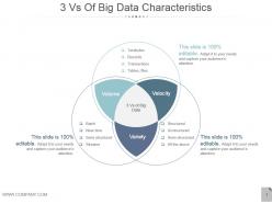 3 vs of big data characteristics sample of ppt presentation