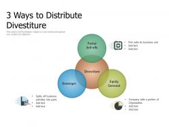 3 ways to distribute divestiture