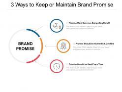 3 ways to keep or maintain brand promise