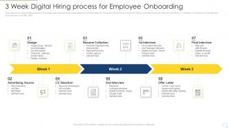 3 Week Digital Hiring Process For Employee Onboarding