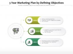 3 year marketing plan by defining objectives