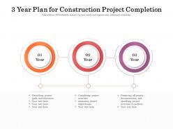 3 year plan for construction project completion