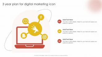 3 Year Plan For Digital Marketing Icon