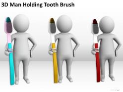 3d-man holding tooth brush ppt graphics icons powerpoint