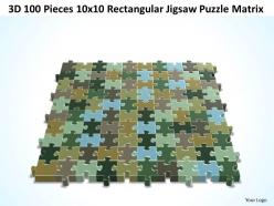 3d 100 pieces 10x10 rectangular jigsaw puzzle matrix