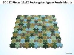 3D 132 Pieces 11x12 Rectangular Jigsaw Puzzle Matrix