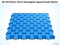 3d 132 pieces 12x11 rectangular jigsaw puzzle matrix