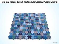 3d 182 pieces 13x14 rectangular jigsaw puzzle matrix