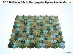 3d 182 pieces 14x14 rectangular jigsaw puzzle matrix