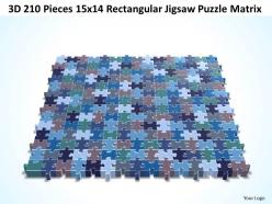 3d 210 pieces 15x14 rectangular jigsaw puzzle matrix