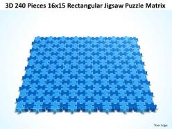 3d 240 pieces 16x15 rectangular jigsaw puzzle matrix