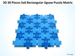 3d 30 pieces 5x6 rectangular jigsaw puzzle matrix