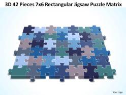 3d 42 pieces 7x6 rectangular jigsaw puzzle matrix