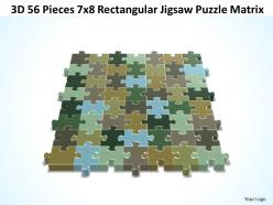 3d 56 pieces 7x8 rectangular jigsaw puzzle matrix