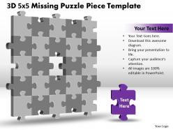 3d 5x5 missing puzzle piece template