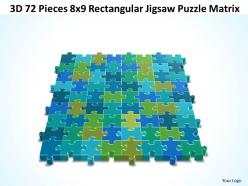3d 72 pieces 8x9 rectangular jigsaw puzzle matrix