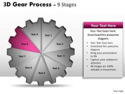 24786742 style division gearwheel 9 piece powerpoint template diagram graphic slide