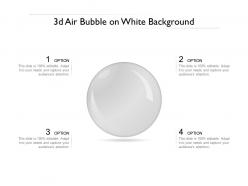 3d air bubble on white background