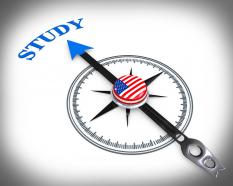 3D Arrow Of Compass Pointing On Study Stock Photo
