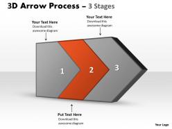 3d arrow process 3 stages 3