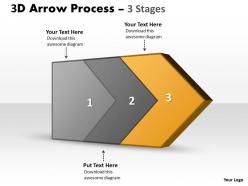3d arrow process 3 stages 3
